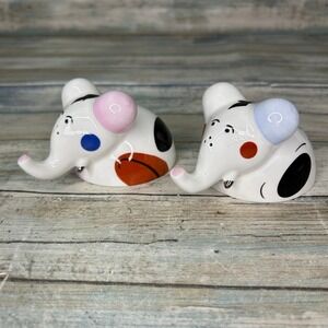 Villeroy & Boch Animal Park Elephant Salt And Pepper Shakers‎ France